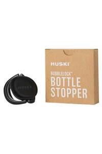 Kitchen Drinkware: Huski BubbleLock Bottle Stopper - Black