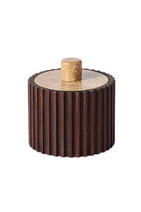 Yami Jar With Lid - Brown