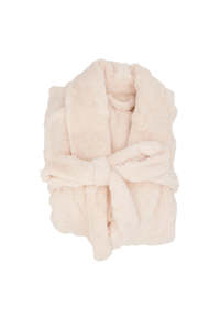 Cosy Luxe Embossed Bath Robe - Flower Cream