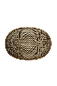 Homewares: Rattan Oval Tray - Large