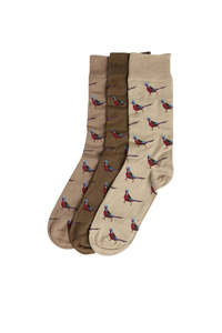 Pheasant Socks Gift Box - Trench/Beech Mix