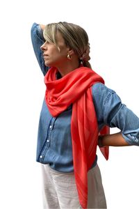 Womens Scarves Gloves: The Cambridge Cashmere Modal - Red