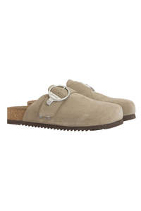 Womens Footwear: Kyra Closed Toe Sandal - Taupe Suede