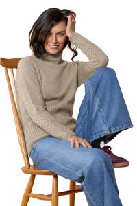 Rib Turtle Neck - Oyster