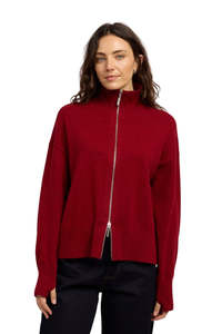 Womens: Margot Zip Jacket - Winecask