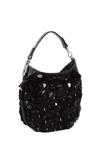 Womens Accessories: Polo ID Silk Paillette Pouch - Black