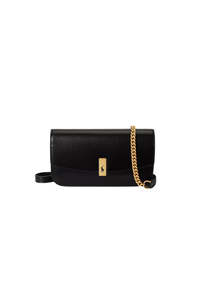 Womens Accessories: Chain Wallet & Bag - Black