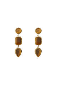 Earrings Persephone - Tiger Eye