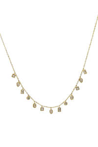 Necklace Mohandas - White Zirconium Oxide