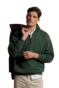 Mens: Mulyungarie Qtr Zip Sweatshirt - Pine