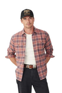 Mens: Maclean Check Shirt - Orange