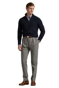 Quarter-Zip Sweater - Navy Htr