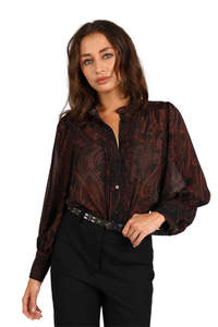 Chocolate Paisley Shirt - Chocolate