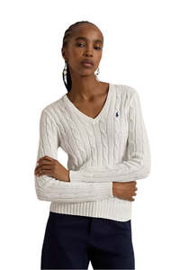 V-Neck Sweater - White