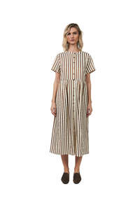 AliyaLl Maxi Dress LS - Dark Mokka
