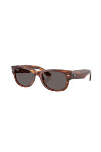 Ray-Ban Sunglasses RB0832S - Striped Havana with Dark Grey