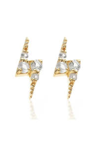 Thunderbolt Stud - White Topaz