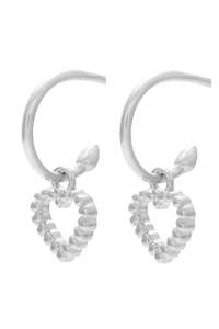 Womens Accessories: Cutout Heart Hoop
