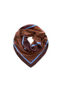 The Divan Cashmere Modal Scrarf - Brown and Blue