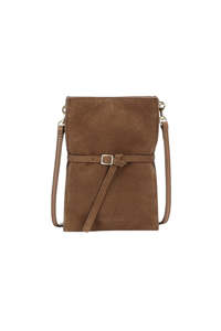 Womens Accessories: Penny Phone Pouch - Hazel Suede