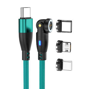 Xmas: Orion Type C.  Swivel and pivot - 1m - 100W Data/Charge Magnetic Cable. Fast Charging Capable