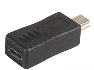 Mini USB male to micro US adapter