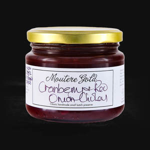 Products: Moutere Gold Cranberry and Red Onion Chutney