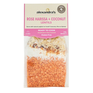 Products: Alexandra’s Rose Harissa and Coconut Lentils