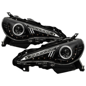 Electrics: Spyder Black Projector Headlights - Toyota 86 / Subaru BRZ