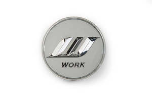 Work Wheels Japan: Work Optional Centre Cap - Silver & Chrome (Large Base)