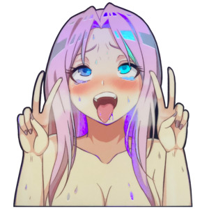 Senpai Holo Peeker Decal