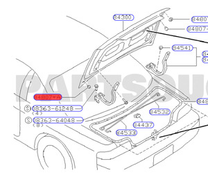 Nissan Boot Rubber Stopper (Front) - Silvia S14 / Skyline R32