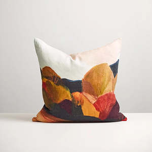 Brick Linen: Painted Trees Cushion
