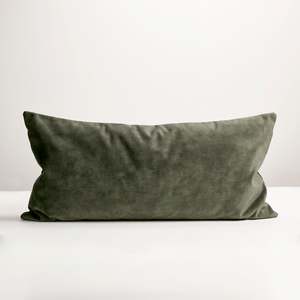 Summer Siesta: Jade Velvet Lumbar Cushion