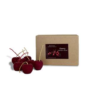 Cherry Beeswax Candles - Set of 7