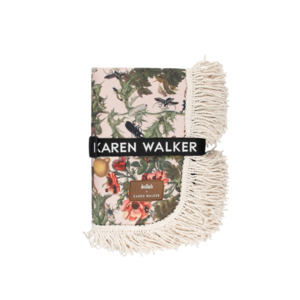 Bach Essentials: Fringed Picnic Mat - Peach Insects & Fruit