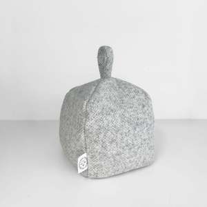 Mood: Felted Wool Door Stop - Grey Marle
