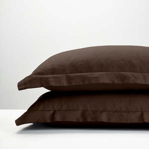 Thread Design Bedlinen And Furniture: Chocolate Linen Pillowcases