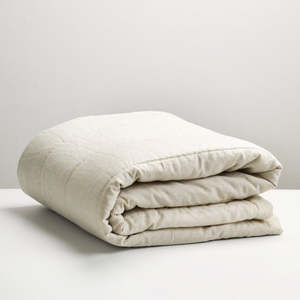 Cosy Cinnamon: Natural Linen Quilt