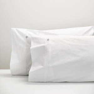 Durable Cotton: White Cotton Pillowcases - Standard