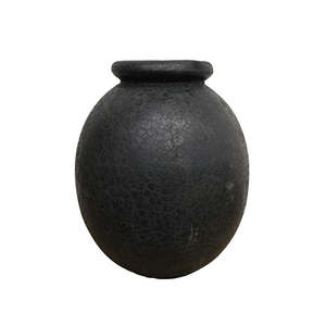 Living Art Objects: Bangalow Round Vessel - Aged Black