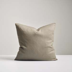 Red Palette: Olive Linen Cushion