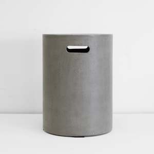 Grey Concrete Round Stool
