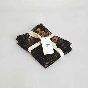 Thread Home Textile: Hydrangea Linen Napkins - Set of 4