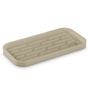Modern Ceramic: Sink Silicone Tray and Sponge Holder - Sand