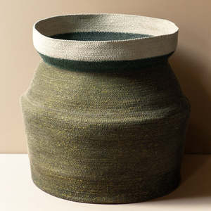 Seagrass Tall Basket Large - Moss