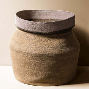 Seagrass Tall Basket Large - Clay