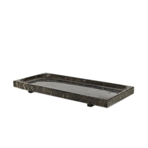 Modern Ceramic: Savi Marble Tray - Choko