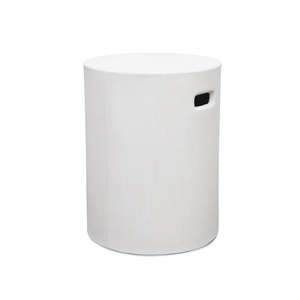 White Concrete Round Stool