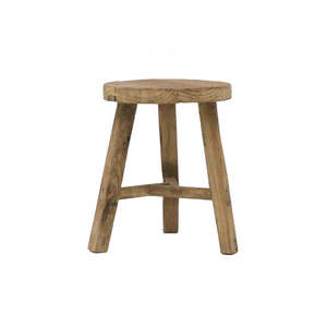 Monumental Concrete: Elm Round Stool - Natural